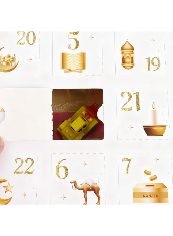 برين جيجلز تقويم رمضان للأطفال - 30 لعبة وملاحظات أنشطة للأولاد والبنات، تقويم العد التنازلي لعيد مبارك، هدية عيد رمضان للأطفال (وردي) - Image 1